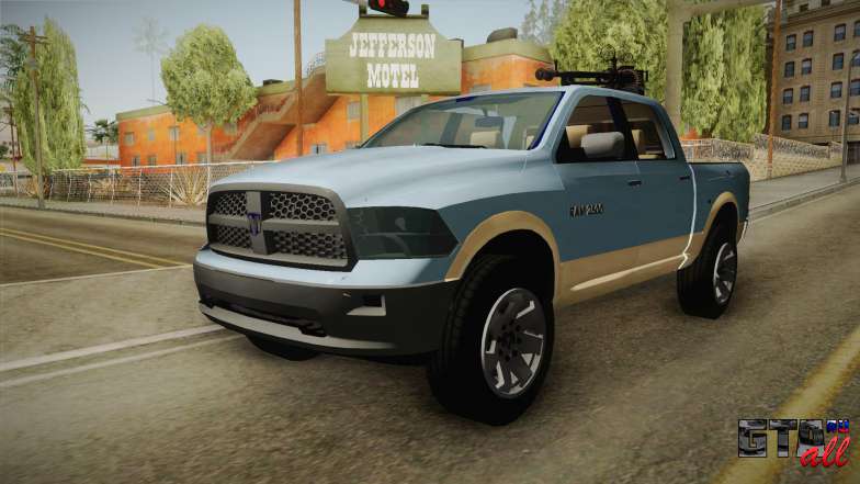 Dodge Ram Technical для GTA San Andreas - вид спереди