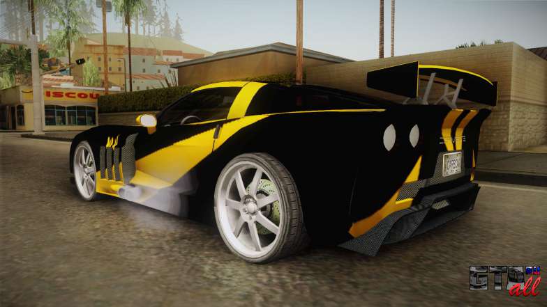 NFS Carbon - Chevrolet Corvette Z06 v2 для GTA San Andreas - вид сзади