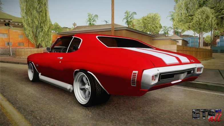 Chevrolet Chevelle SS 1970 vv1 для GTA San Andreas - вид сзади