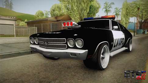 Chevrolet Chevelle SS Police LVPD 1970 v1 для GTA San Andreas - вид спереди