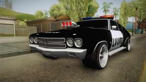 Chevrolet Chevelle SS Police LVPD 1970 v1 для GTA San Andreas - вид спереди