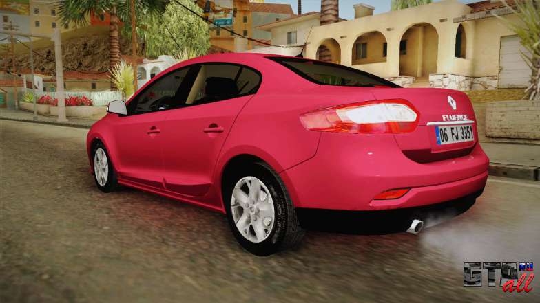 Renault Fluence Touch для GTA San Andreas - вид сзади