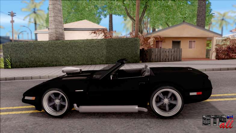 Chevrolet Corvette C4 1996 Cabrio для GTA San Andreas - вид сбоку