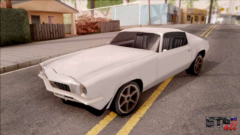 Chevrolet Camaro Z28 1970 SA Style Low Poly для GTA San Andreas - вид спереди