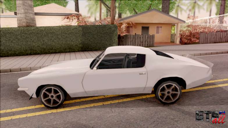 Chevrolet Camaro Z28 1970 SA Style Low Poly для GTA San Andreas - вид сбоку