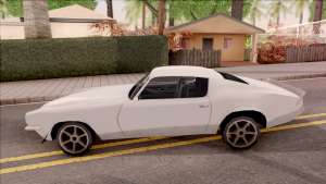 Chevrolet Camaro Z28 1970 SA Style Low Poly для GTA San Andreas - вид сбоку