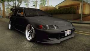 Honda Civic Estilo Stance 1994 для GTA San Andreas - вид спереди