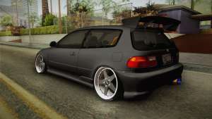 Honda Civic Estilo Stance 1994 для GTA San Andreas - вид сзади