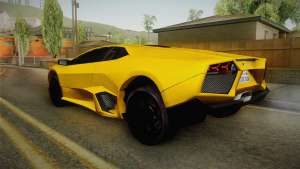 Lamborghini Reventon для GTA San Andreas - вид сзади