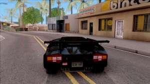 Lamborghini Countach 1988 для GTA San Andreas - вид сзади