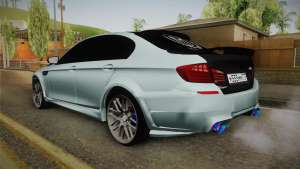 BMW M5 F10 Hamann для GTA San Andreas - вид сзади