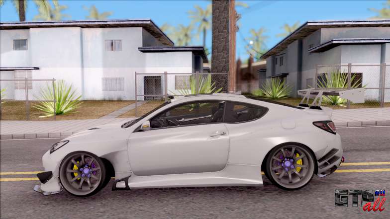 Hyundai Genesis Coupe 3.8 2013 Rocket Bunny для GTA San Andreas - вид сбоку