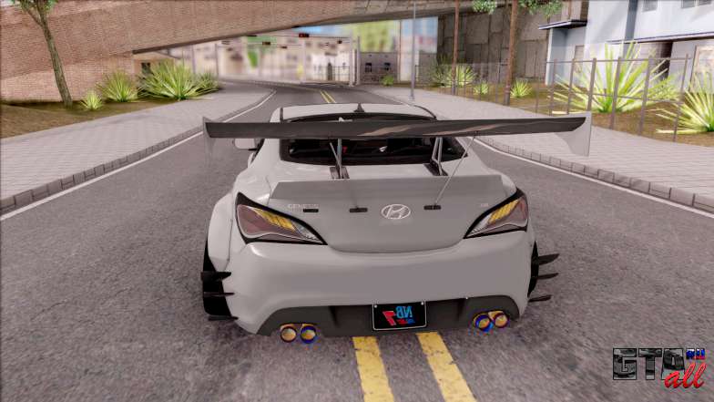 Hyundai Genesis Coupe 3.8 2013 Rocket Bunny для GTA San Andreas - вид сзади