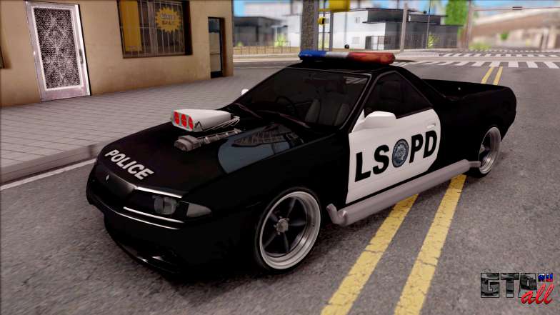 Nissan Skyline R32 Pickup Police LSPD для GTA San Andreas - вид спереди