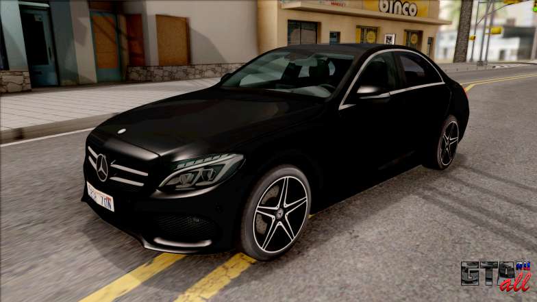 Mercedes-Benz C250 AMG Line v2 для GTA San Andreas - вид спереди