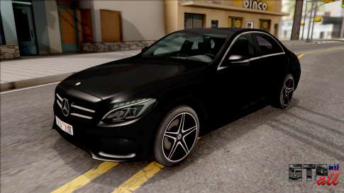 Mercedes-Benz C250 AMG Line v2 для GTA San Andreas - вид спереди