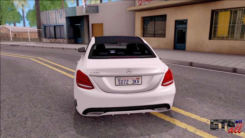 Mercedes-Benz C250 AMG Line для GTA San Andreas - вид сзади