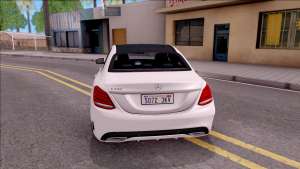 Mercedes-Benz C250 AMG Line для GTA San Andreas - вид сзади