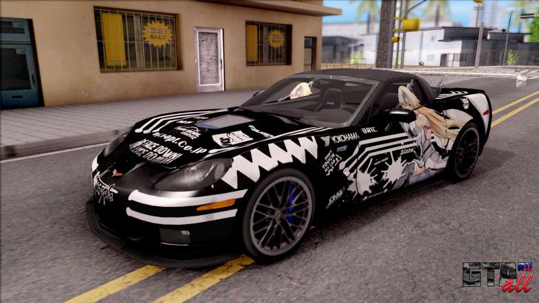 Chevrolet Corvette ZR1 Itasha JD Fate Apocrypha для GTA San Andreas - вид спереди