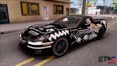 Chevrolet Corvette ZR1 Itasha JD Fate Apocrypha для GTA San Andreas - вид спереди