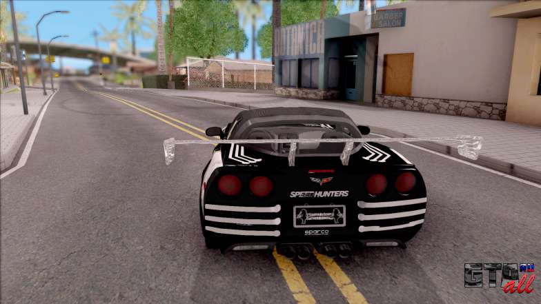 Chevrolet Corvette ZR1 Itasha JD Fate Apocrypha для GTA San Andreas - вид сзади