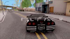 Chevrolet Corvette ZR1 Itasha JD Fate Apocrypha для GTA San Andreas - вид сзади