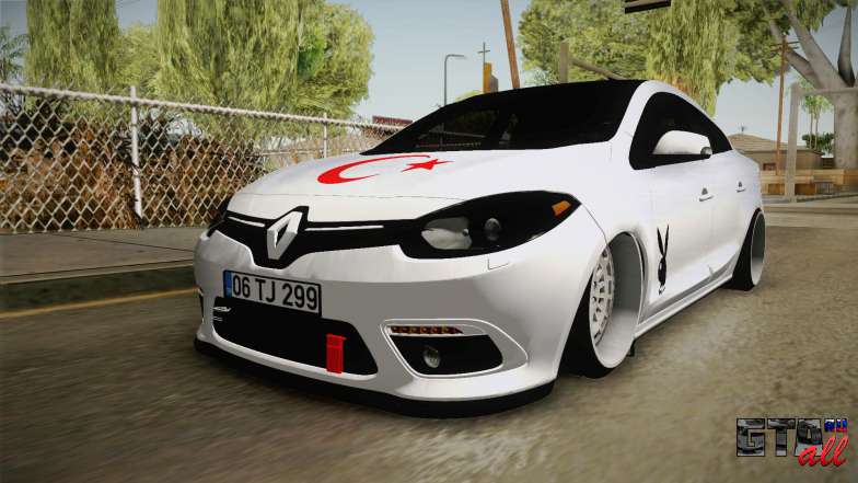 Renault Fluence PlayBoy для GTA San Andreas - вид спереди