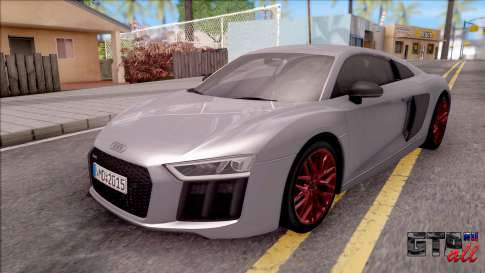 Audi R8 V10 Plus 2018 EU Plate для GTA San Andreas - вид спереди