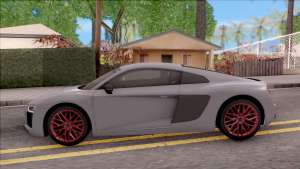 Audi R8 V10 Plus 2018 EU Plate для GTA San Andreas - вид сбоку