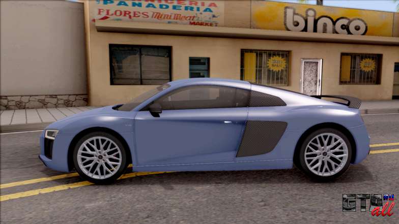 Audi R8 V10 Plus 2018 для GTA San Andreas - вид сбоку