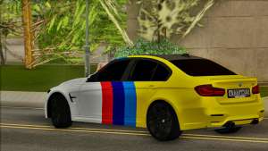 BMW M3 F30 для GTA San Andreas - вид сзади