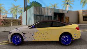 BMW M4R F82 для GTA San Andreas - вид сбоку