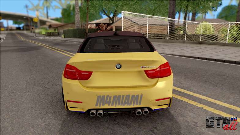 BMW M4R F82 для GTA San Andreas - вид сзади