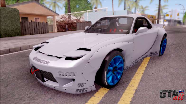 Mazda RX-7 Rocket Bunny для GTA San Andreas - вид спереди