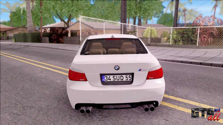 BMW M5 E60 SUDKİNG для GTA San Andreas - вид сзади