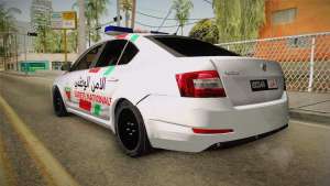 Skoda Octavia Moroccan Police для GTA San Andreas - вид сзади