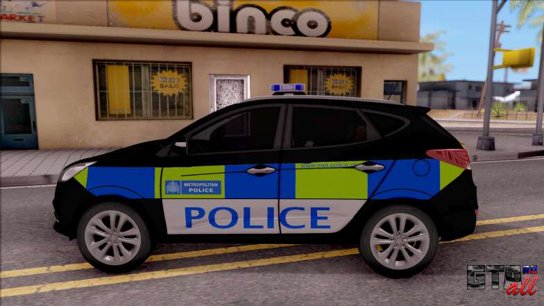 Hyundai IX35 2012 U.K Police для GTA San Andreas - вид сбоку