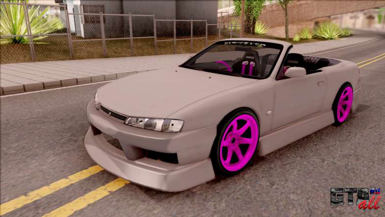 Nissan 200SX Cabrio Drift Monster Energy v2 для GTA San Andreas - вид спереди