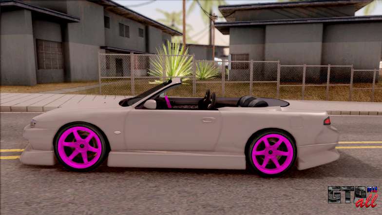 Nissan 200SX Cabrio Drift Monster Energy v2 для GTA San Andreas - вид сбоку