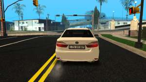 Toyota Camry 2016 Armenian для GTA San Andreas - вид сзади