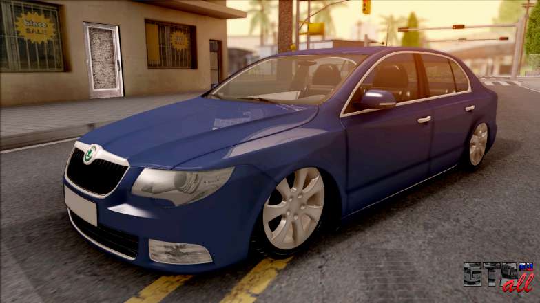 Skoda Superb 2009 для GTA San Andreas - вид спереди