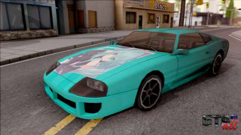 Miku Hatsune Jester Car для GTA San Andreas - вид спереди