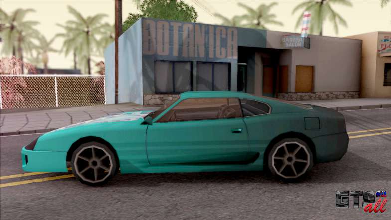 Miku Hatsune Jester Car для GTA San Andreas - вид сбоку