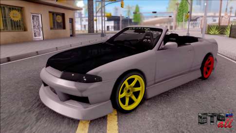 Nissan Skyline R33 Cabrio Drift Monster Energy для GTA San Andreas - вид спереди