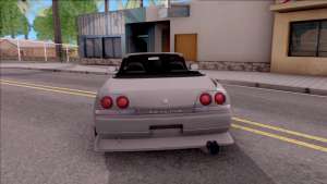 Nissan Skyline R33 Cabrio Drift Monster Energy для GTA San Andreas - вид сзади