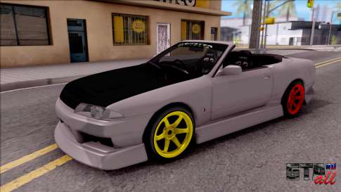 Nissan Skyline R32 Cabrio Drift Monster Energy для GTA San Andreas - вид спереди