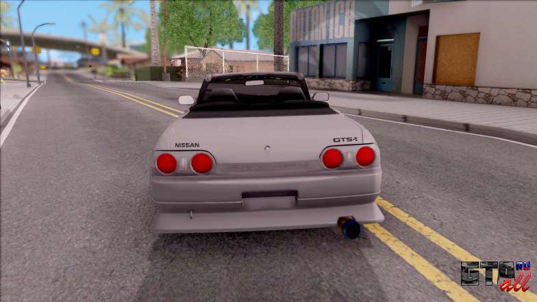 Nissan Skyline R32 Cabrio Drift Monster Energy для GTA San Andreas - вид сзади