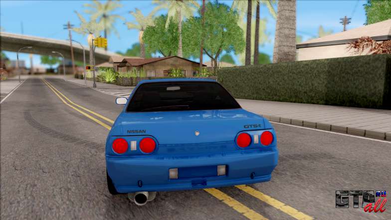 Nissan Skyline R32 для GTA San Andreas - вид сзади