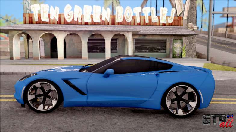 Chevrolet Corvette Stingray C7 2014 для GTA San Andreas - вид сбоку