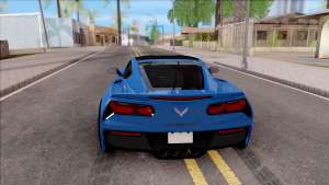 Chevrolet Corvette Stingray C7 2014 для GTA San Andreas - вид сзади